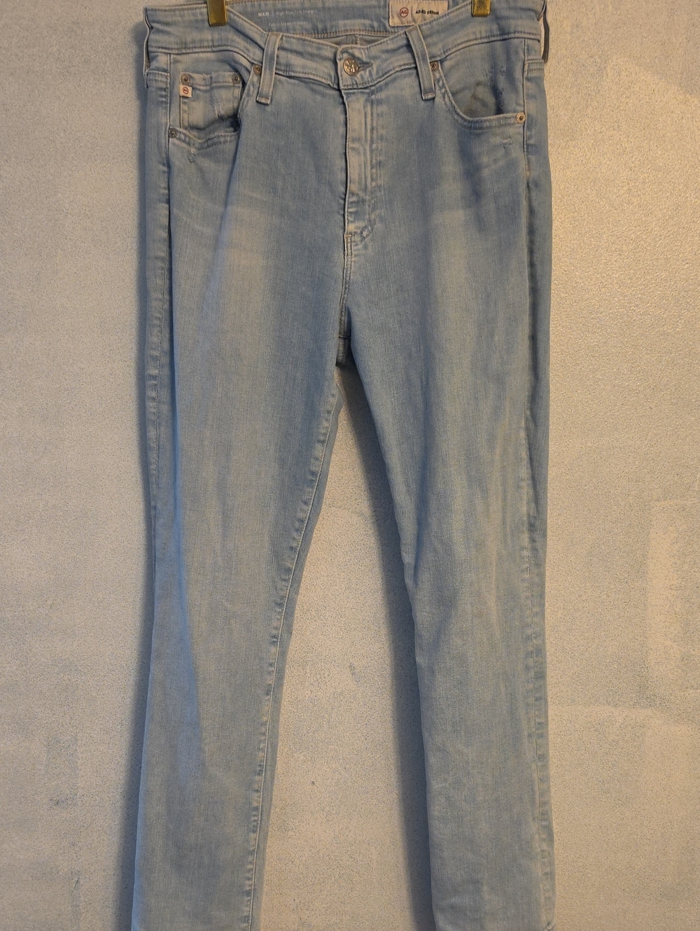 Ag Adriano Goldschmied Light Blue Straight Leg Jeans